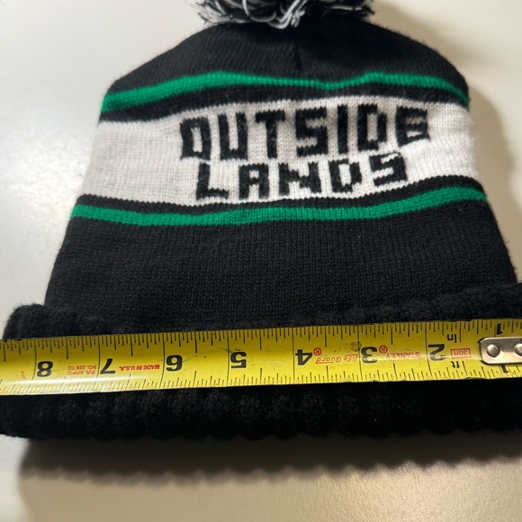 Retro Black & Green Outside Lands Concert Festival Men’s Beanie OS MINTY - Picture 5 of 5